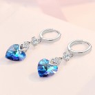 Heart Of The Sea Temperament Slim Back Anti-allergy Earrings