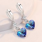 Heart Of The Sea Temperament Slim Back Anti-allergy Earrings