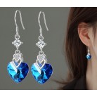 Heart Of The Sea Temperament Slim Back Anti-allergy Earrings