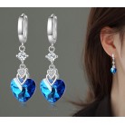 Heart Of The Sea Temperament Slim Back Anti-allergy Earrings