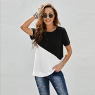 Women's Fashion Simple Casual Round Neck Pullover Short Sleeve