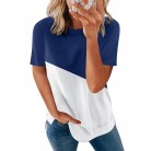 Women's Fashion Simple Casual Round Neck Pullover Short Sleeve