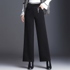 High Waist Draped Striped Wide Leg Pants