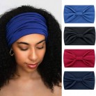 Women's Fashion Solid Colour Stretchy Sports Hairband