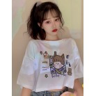 Top Short Loose Cute Hyun Ya Style T-shirt Women Trend