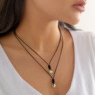 Simple And Fashionable Double-layer Wax Thread Adjustable Necklace