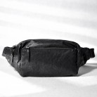 Simple Head Layer Cowhide Men's Chest Bag