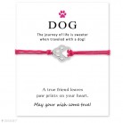 DOG Blessing Card Bracelet Infinity Wish Bracelet