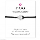 DOG Blessing Card Bracelet Infinity Wish Bracelet