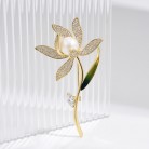 Copper Micro-set Plant Brooch Female Clothing Accessories