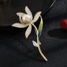 Copper Micro-set Plant Brooch Female Clothing Accessories