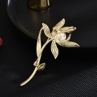 Copper Micro-set Plant Brooch Female Clothing Accessories