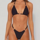 Women's Fashion Simple Solid Bikini Swimsuit