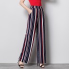 Women's Fashion Casual Vertical Striped Wide Leg Trousers