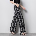 Women's Fashion Casual Vertical Striped Wide Leg Trousers