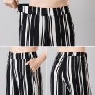 Women's Fashion Casual Vertical Striped Wide Leg Trousers