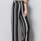 Women's Fashion Casual Vertical Striped Wide Leg Trousers