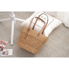 Large Capacity Fashion Urban Simple White Khaki Straw Braided Bag