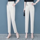 New High-waisted Draped Breasted Design Shows Thin Harun Pants For Women