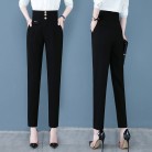 New High-waisted Draped Breasted Design Shows Thin Harun Pants For Women