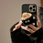 Autumn And Winter Plush Couple Coal Ball Mobile Phone Case