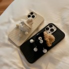 Autumn And Winter Plush Couple Coal Ball Mobile Phone Case