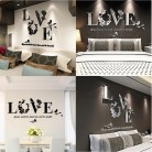 Love Wedding Room Decoration Bedside Background Acrylic Crystal Three-dimensional Wall Sticker