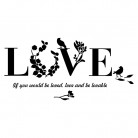 Love Wedding Room Decoration Bedside Background Acrylic Crystal Three-dimensional Wall Sticker