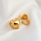 Temperament Girls Plated With Real Gold Small Love Ear Buckle