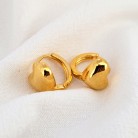 Temperament Girls Plated With Real Gold Small Love Ear Buckle