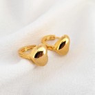 Temperament Girls Plated With Real Gold Small Love Ear Buckle