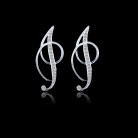 26 English Alphabet Letter Electroplated Alloy Diamond Women's Earrings