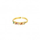 Simple And Luxurious Colored Zircon Ring Female