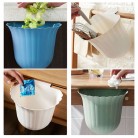 Flowers Shape Kitchen Hanging Trash Can Desktop Clutter Collection Basket Cabinet Wall Mounted Garbage Bin Container Household