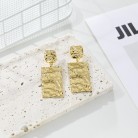 Stylish And Simple Metal Geometric Irregular Earrings