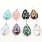 Hand-wound Teardrop Tree Of Life Pendant Necklace