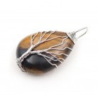 Hand-wound Teardrop Tree Of Life Pendant Necklace