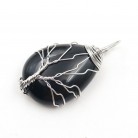 Hand-wound Teardrop Tree Of Life Pendant Necklace