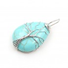 Hand-wound Teardrop Tree Of Life Pendant Necklace