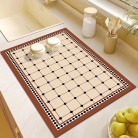 Nordic Style Bathroom Diamond Block Absorbent Floor Mat