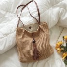 Sen Style Retro Art Wool Shoulder Bag