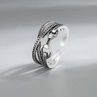 Women's Fashion Personality Antique Thai Silver Bright Polished Line Ring