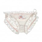 Lace-up Pure Cotton Peach Embroidered Lace Underwear For Women