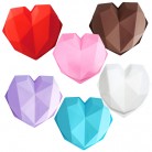 Heart-shaped Diamond Silicone Mold Creative Epoxy Fondant