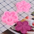 Butterfly Five Petal Flower Texture Pressing Die Fondant Stamp Silicone Mold