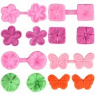 Butterfly Five Petal Flower Texture Pressing Die Fondant Stamp Silicone Mold