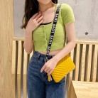 Women's Fashion Simple Solid Colour Embroidered Clutch Bag