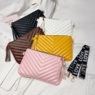 Women's Fashion Simple Solid Colour Embroidered Clutch Bag