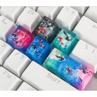 Scenery Koi Backspace Resin Keycaps For Cherry Mx Switch