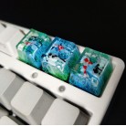 Scenery Koi Backspace Resin Keycaps For Cherry Mx Switch